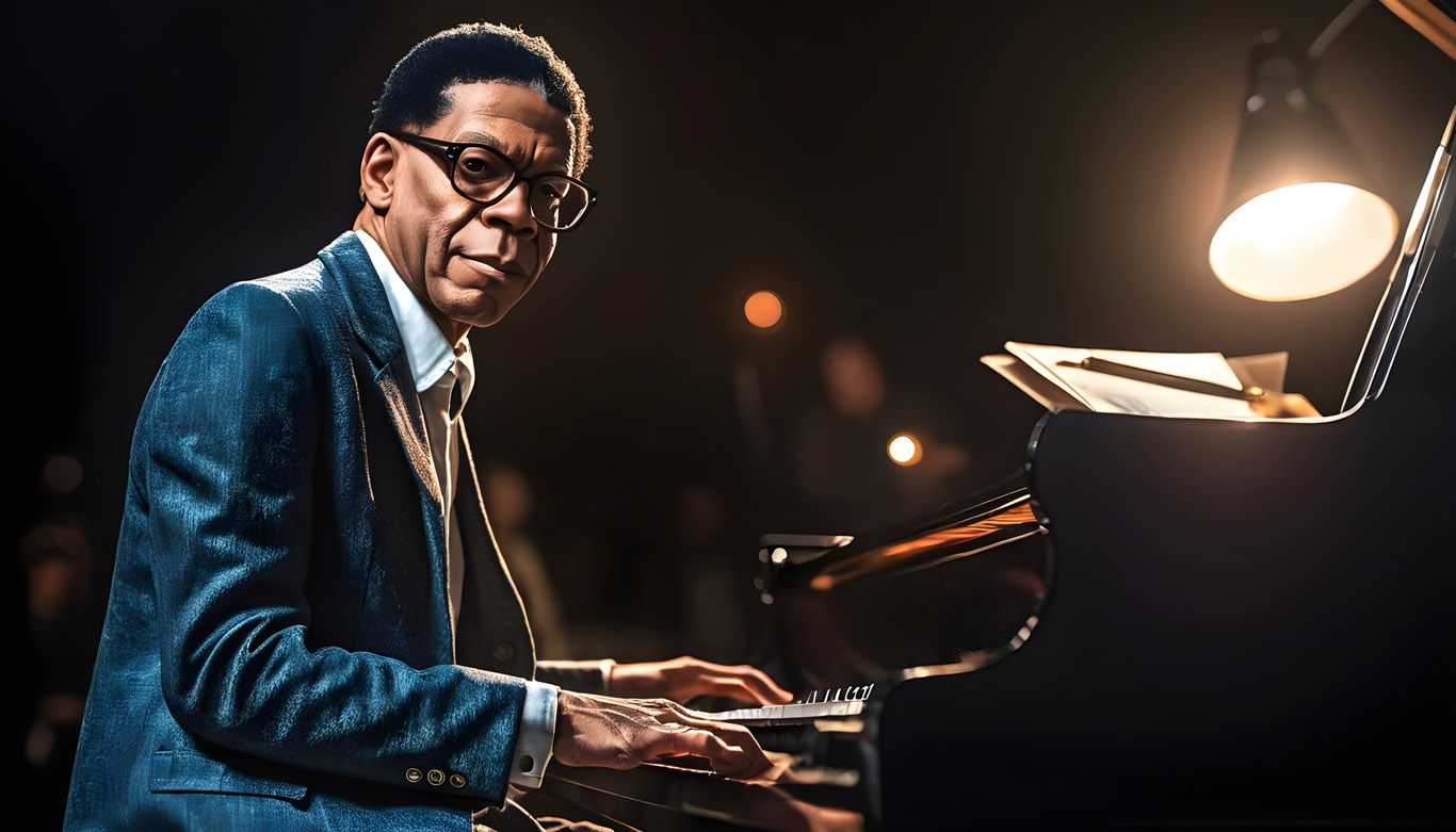 Herbie Hancock at piano