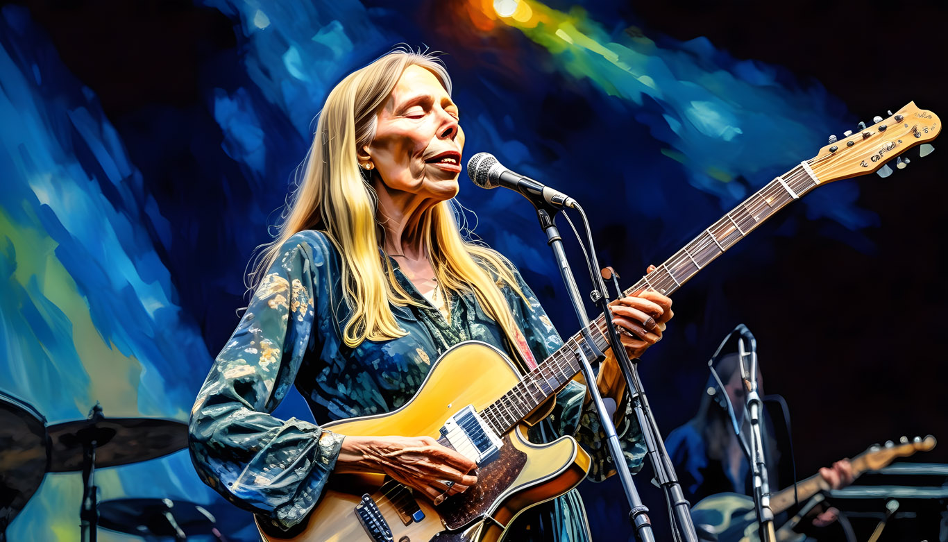 Joni Mitchell onstage