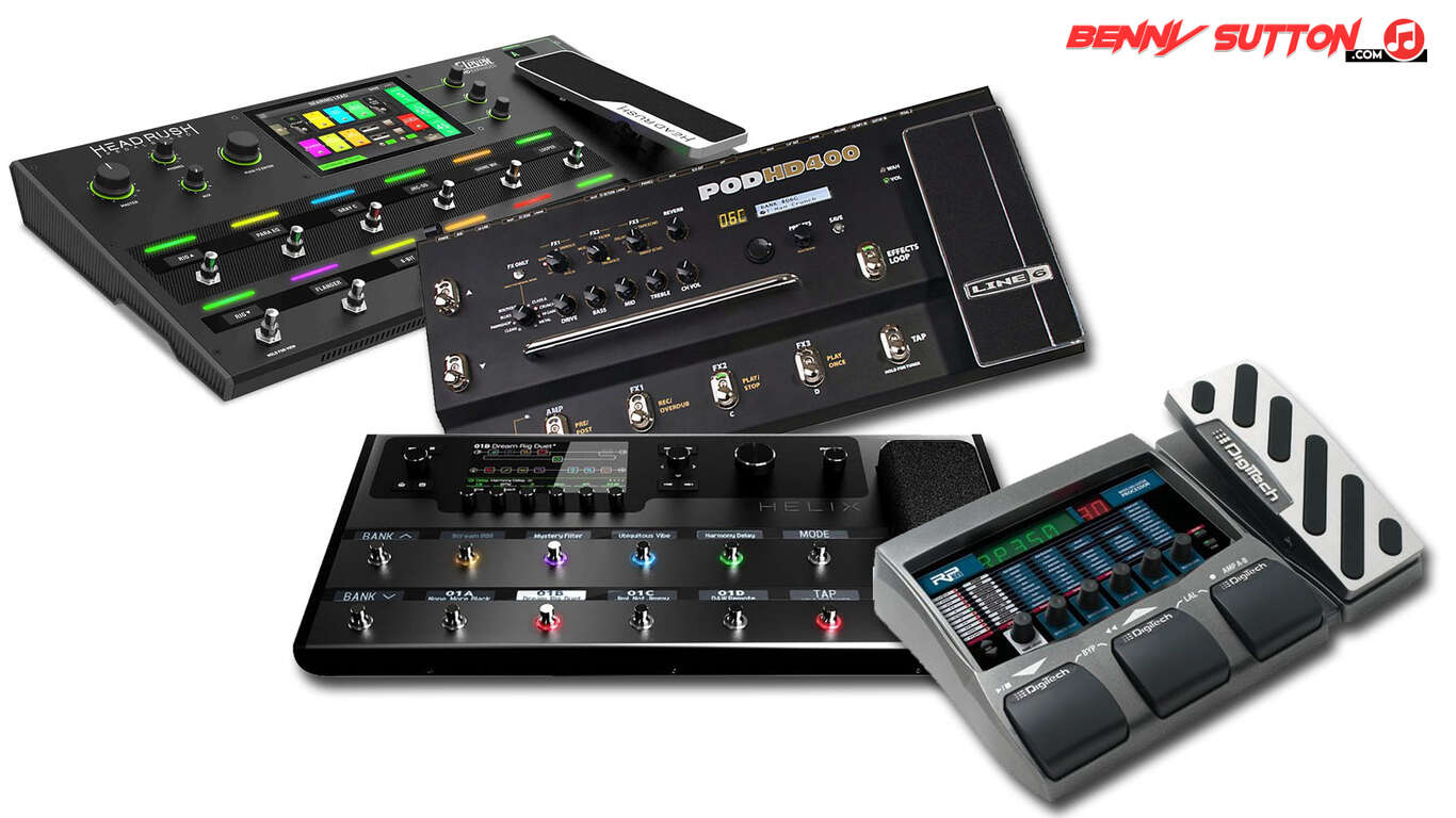 Guitar multi pedals Headroom, Pod HD400, Helix, Digitech