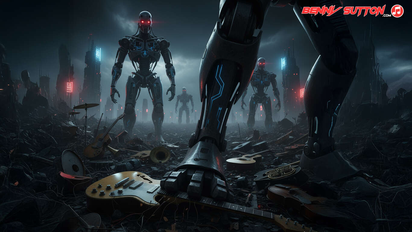 ai music terminator crushes guitar