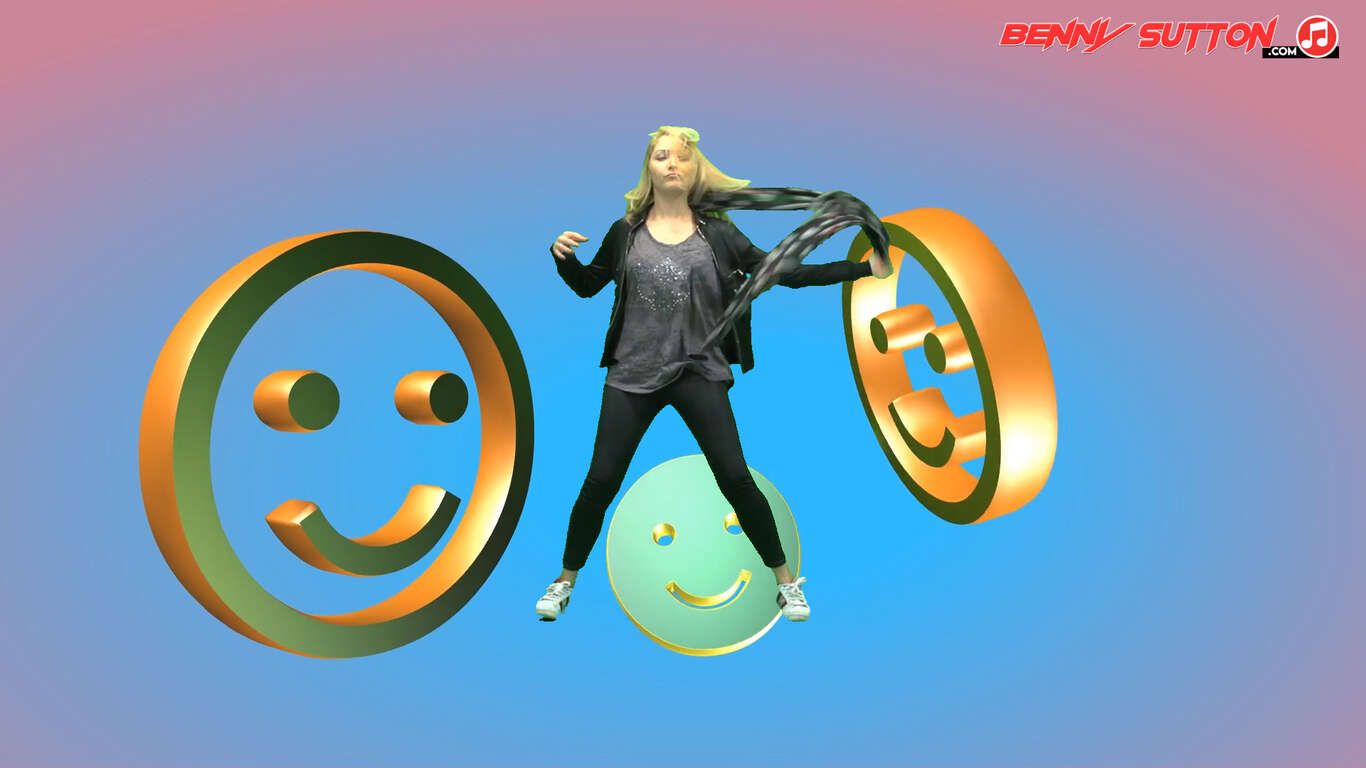 dance girl with smileys